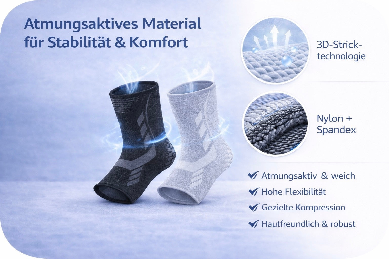 Sanavelo Support – Professionelle Sprunggelenkbandage mit gezielter Kompression